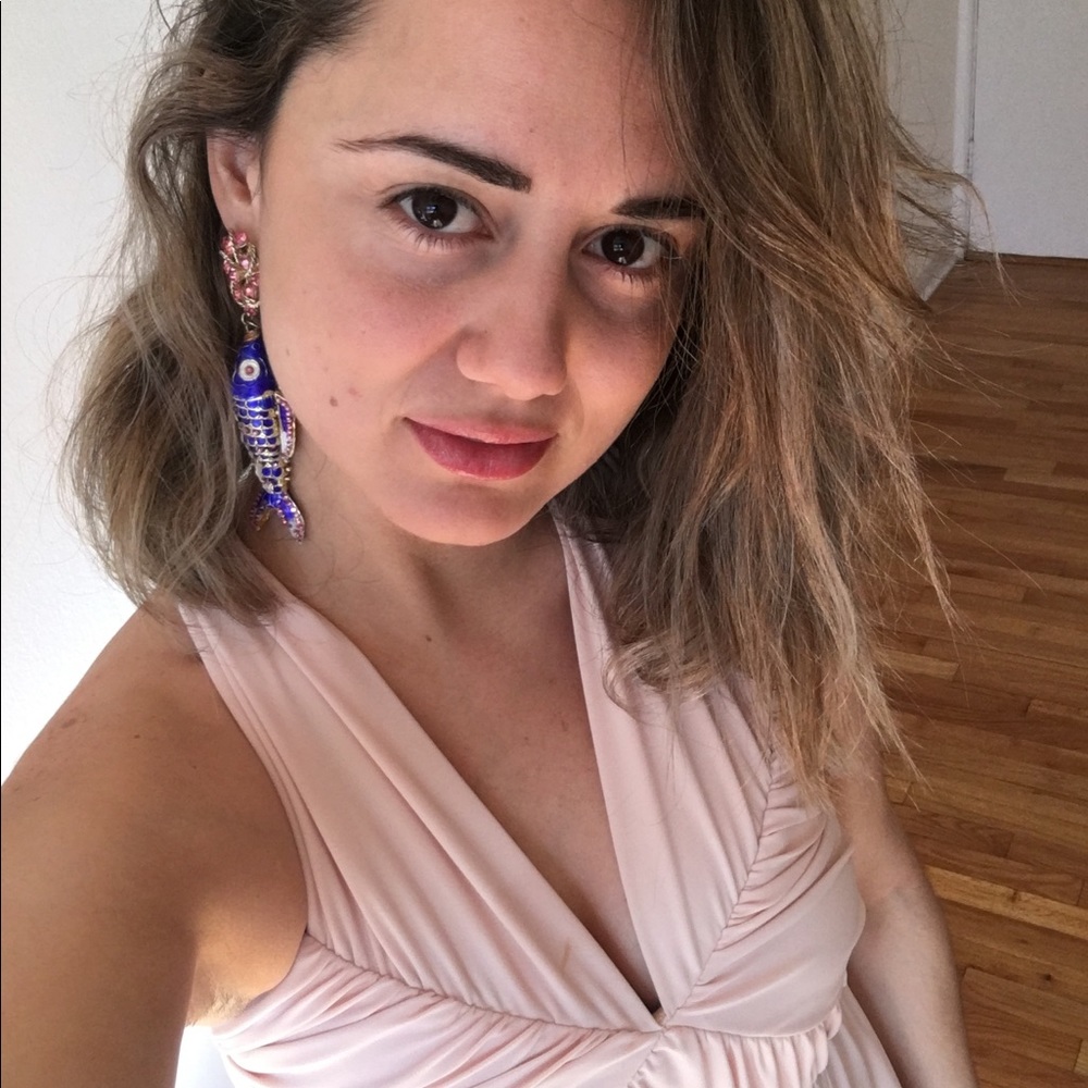 Blush Pink bridesmaid Long Dress